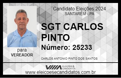 Candidato SGT CARLOS PINTO 2024 - SANTARÉM - Eleições