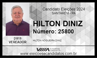 Candidato HILTON DINIZ 2024 - SANTARÉM - Eleições