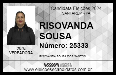 Candidato RISOVANDA SOUSA 2024 - SANTARÉM - Eleições