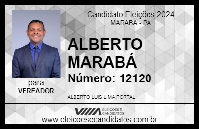 Candidato ALBERTO MARABÁ 2024 - MARABÁ - Eleições