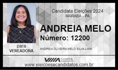 Candidato ANDREIA MELO 2024 - MARABÁ - Eleições