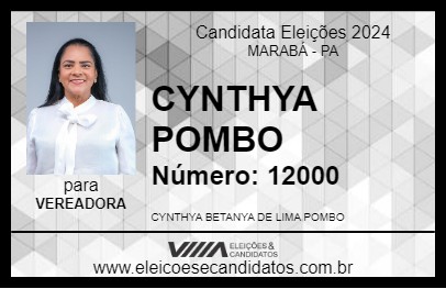 Candidato CYNTHYA POMBO 2024 - MARABÁ - Eleições