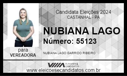 Candidato NUBIANA LAGO 2024 - CASTANHAL - Eleições