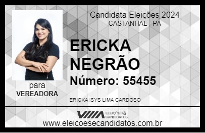 Candidato ERICKA NEGRÃO 2024 - CASTANHAL - Eleições