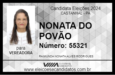 Candidato NONATA DO POVÃO 2024 - CASTANHAL - Eleições