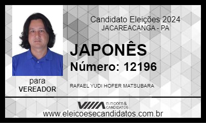 Candidato JAPONÊS 2024 - JACAREACANGA - Eleições