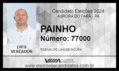 Candidato PAINHO 2024 - AURORA DO PARÁ - Eleições