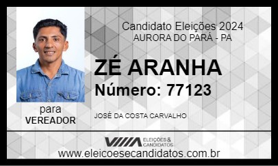 Candidato ZÉ ARANHA 2024 - AURORA DO PARÁ - Eleições