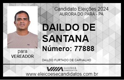 Candidato DAILDO DE SANTANA 2024 - AURORA DO PARÁ - Eleições