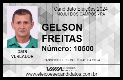 Candidato GELSON FREITAS 2024 - MOJUÍ DOS CAMPOS - Eleições