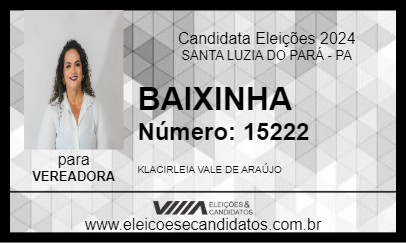 Candidato BAIXINHA 2024 - SANTA LUZIA DO PARÁ - Eleições