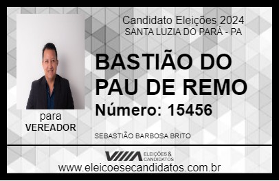 Candidato BASTIÃO DO PAU DE REMO 2024 - SANTA LUZIA DO PARÁ - Eleições