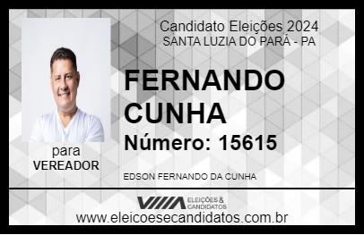 Candidato FERNANDO CUNHA 2024 - SANTA LUZIA DO PARÁ - Eleições