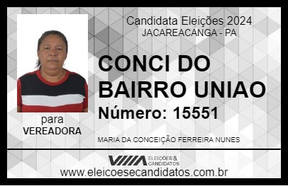 Candidato CONCI DO BAIRRO UNIAO 2024 - JACAREACANGA - Eleições