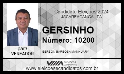 Candidato GERSINHO 2024 - JACAREACANGA - Eleições