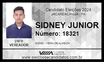 Candidato SIDNEY JUNIOR 2024 - JACAREACANGA - Eleições