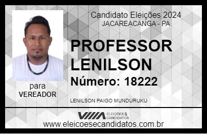 Candidato PROFESSOR LENILSON 2024 - JACAREACANGA - Eleições