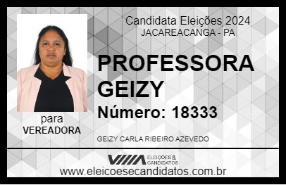 Candidato PROFESSORA GEIZY 2024 - JACAREACANGA - Eleições