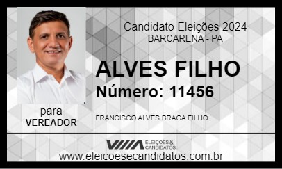 Candidato ALVES FILHO 2024 - BARCARENA - Eleições