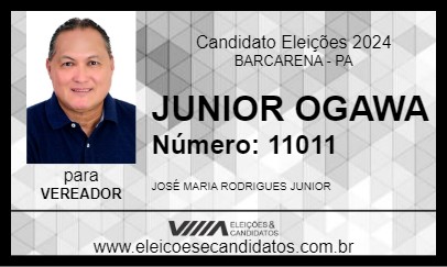 Candidato JUNIOR OGAWA 2024 - BARCARENA - Eleições