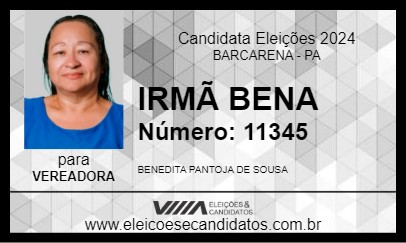 Candidato IRMÃ BENA 2024 - BARCARENA - Eleições