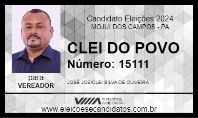 Candidato CLEI DO POVO 2024 - MOJUÍ DOS CAMPOS - Eleições