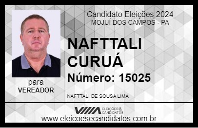 Candidato NAFTTALI CURUÁ 2024 - MOJUÍ DOS CAMPOS - Eleições