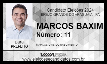 Candidato MARCOS BAXIM 2024 - BREJO GRANDE DO ARAGUAIA - Eleições