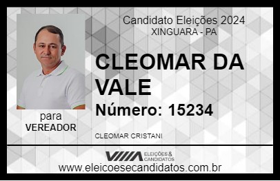 Candidato CLEOMAR DA VALE 2024 - XINGUARA - Eleições