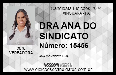 Candidato DRA ANA DO SINDICATO 2024 - XINGUARA - Eleições