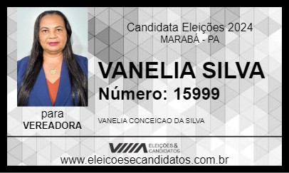 Candidato VANELIA SILVA 2024 - MARABÁ - Eleições