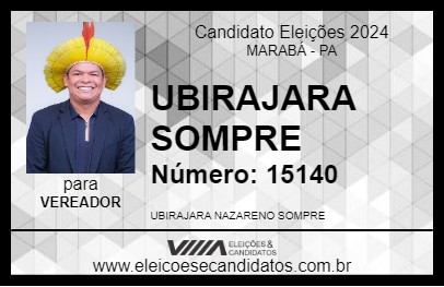 Candidato UBIRAJARA  SOMPRE 2024 - MARABÁ - Eleições