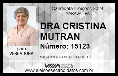 Candidato DRA CRISTINA MUTRAN 2024 - MARABÁ - Eleições