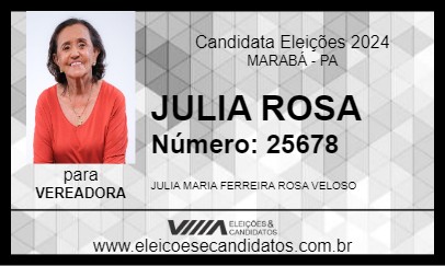 Candidato JULIA ROSA 2024 - MARABÁ - Eleições