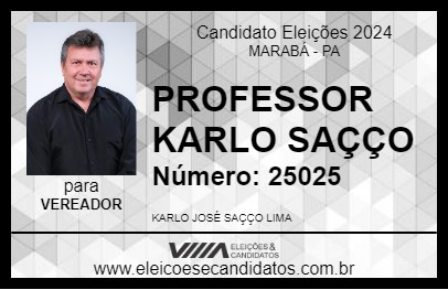 Candidato PROFESSOR KARLO SAÇÇO 2024 - MARABÁ - Eleições