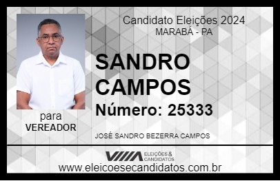 Candidato SANDRO CAMPOS 2024 - MARABÁ - Eleições