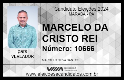 Candidato MARCELO DA CRISTO REI 2024 - MARABÁ - Eleições