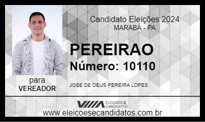 Candidato PEREIRÃO DO RT 2024 - MARABÁ - Eleições