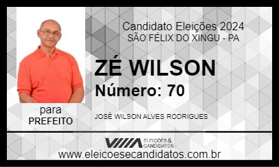 Candidato ZÉ WILSON 2024 - SÃO FÉLIX DO XINGU - Eleições