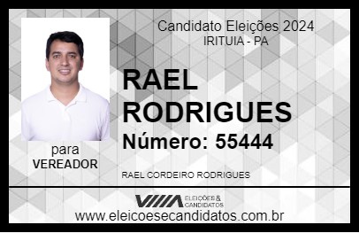 Candidato RAEL RODRIGUES 2024 - IRITUIA - Eleições