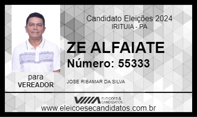 Candidato ZE ALFAIATE 2024 - IRITUIA - Eleições