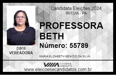 Candidato PROFESSORA BETH 2024 - IRITUIA - Eleições