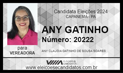 Candidato ANY GATINHO 2024 - CAPANEMA - Eleições