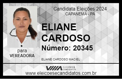 Candidato ELIANE CARDOSO 2024 - CAPANEMA - Eleições