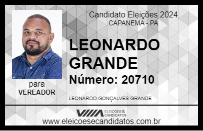 Candidato LEONARDO GRANDE 2024 - CAPANEMA - Eleições