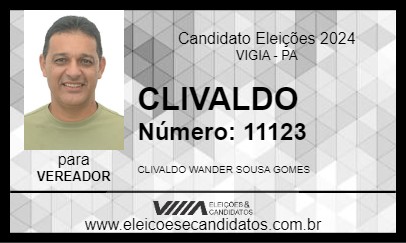 Candidato CLIVALDO 2024 - VIGIA - Eleições