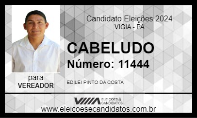 Candidato CABELUDO 2024 - VIGIA - Eleições