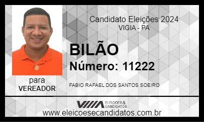 Candidato BILÃO 2024 - VIGIA - Eleições