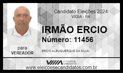 Candidato IRMÃO ERCIO 2024 - VIGIA - Eleições