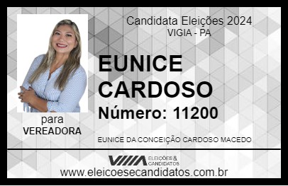 Candidato EUNICE MACEDO 2024 - VIGIA - Eleições